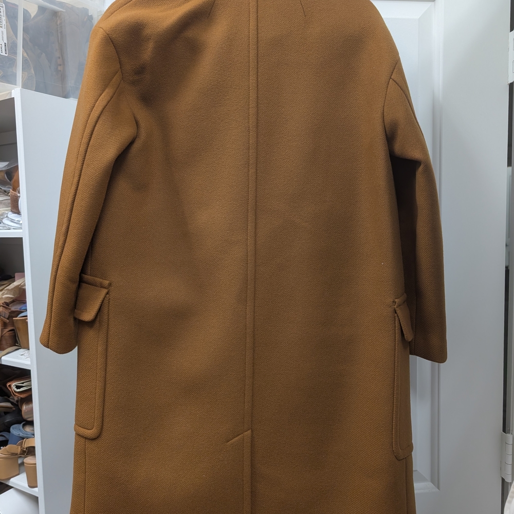Women's Brown Double-Breasted Coat - Picture 6 of 9